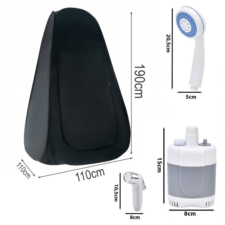 Namiot Przebieralnia Przenośna Toaleta WC + Prysznic (D950 + K59C) K59K (3)