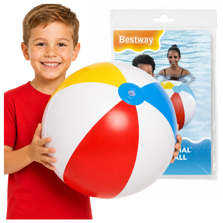Dmuchana Piłka Plażowa 61cm Retro Paski Bestway 31022 K217 (1)