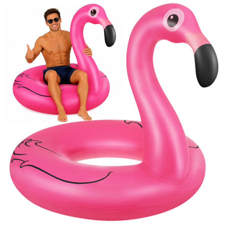 Koło dmuchane Flaming Różowy 102cm do pływania na basen K379 (2)