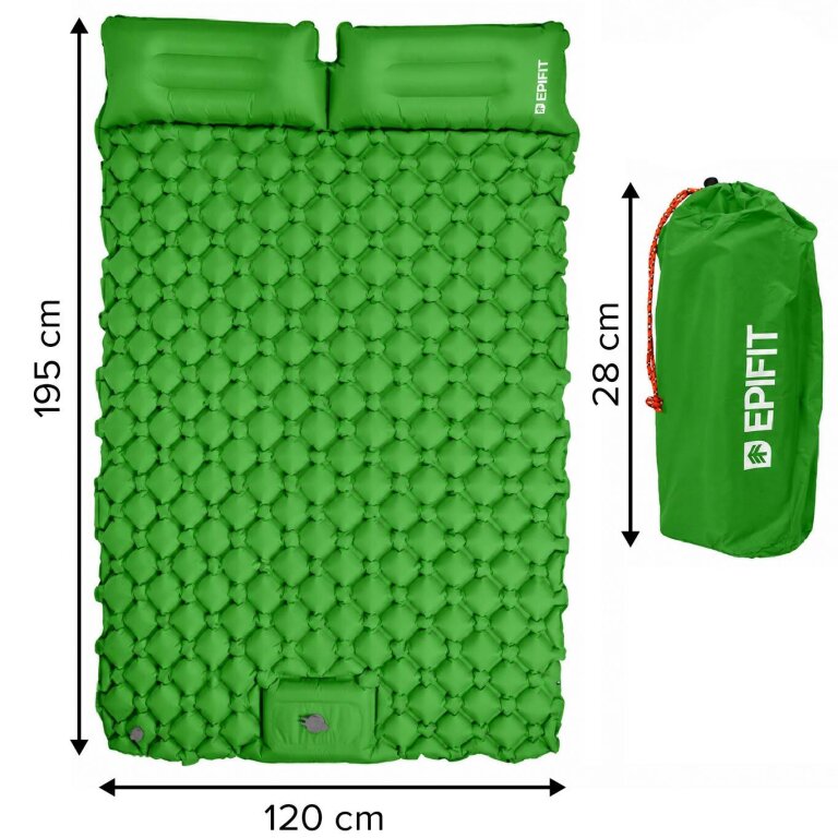 Materac do Spania Samopompujący 195 x 120cm Zielony D1051Z (3)
