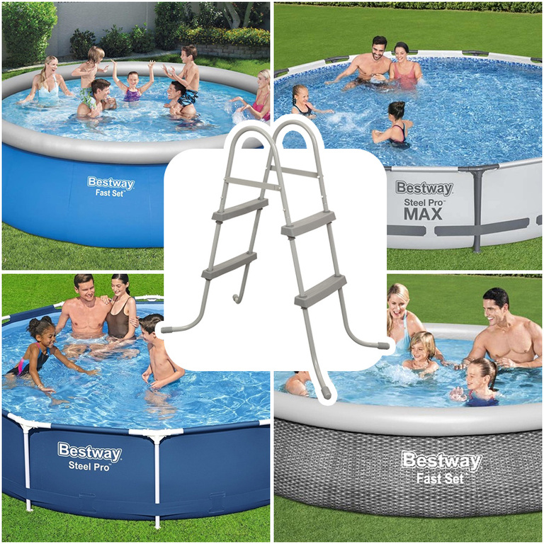 Drabinka do Basenu Schody Basenowe 84cm Bestway 58430 D1040 (8)